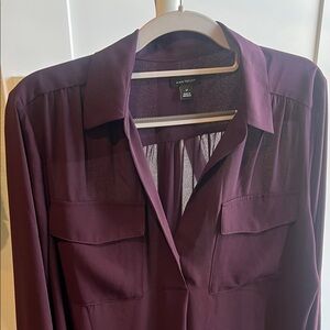 Ann Taylor Deep Purple Blouse